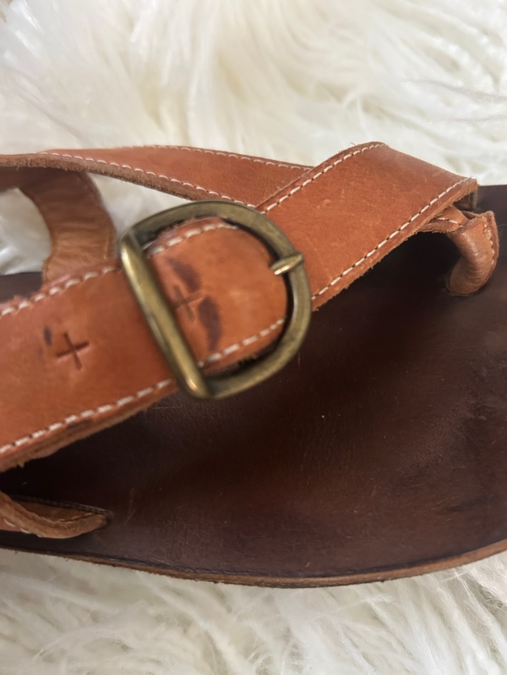 Fiorentini Baker embossed leather sandals size 38 made in italy - Picture 3 of 5